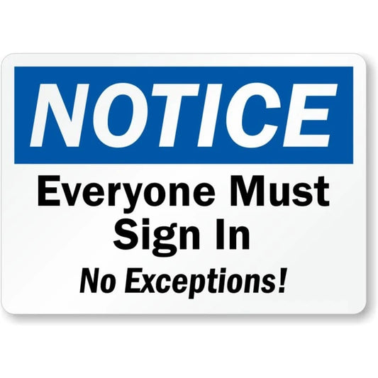 Everyone Must Aluminum Sign — product artwork