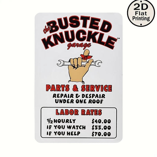Retro Iron Square Funny Humorous Quote Aluminum Sign — product artwork