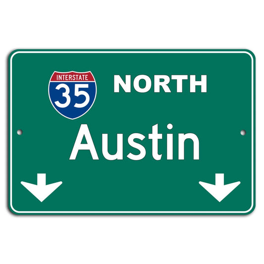 Interstate 35 Vintage Aluminum Sign — product artwork