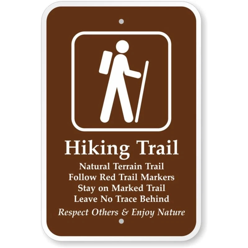 Hiking Trail Campground Aluminum Sign — product artwork