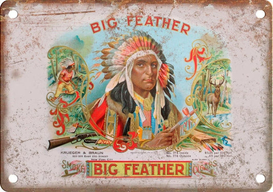 Kruger Braun Cigar Vintage Style Reproduction Aluminum Sign — product artwork