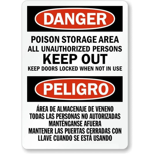 Poisonous Gas Danger Aluminum Sign — product artwork