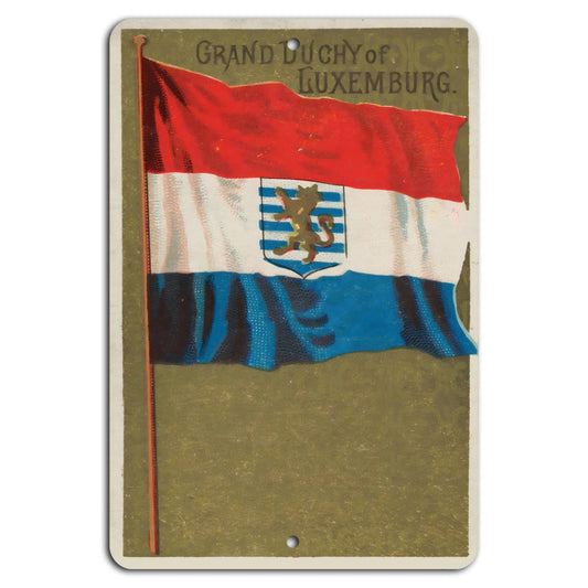 Luxembourg Flag Vertical Aluminum Sign — product artwork