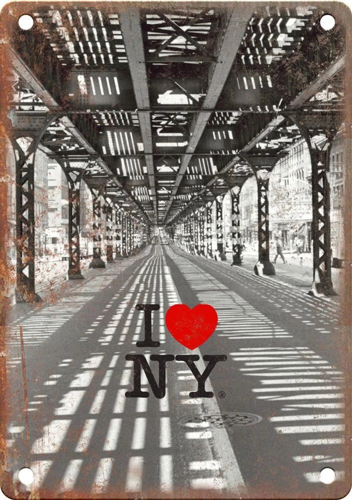 Vintage New York City Retro Aluminum Sign — product artwork