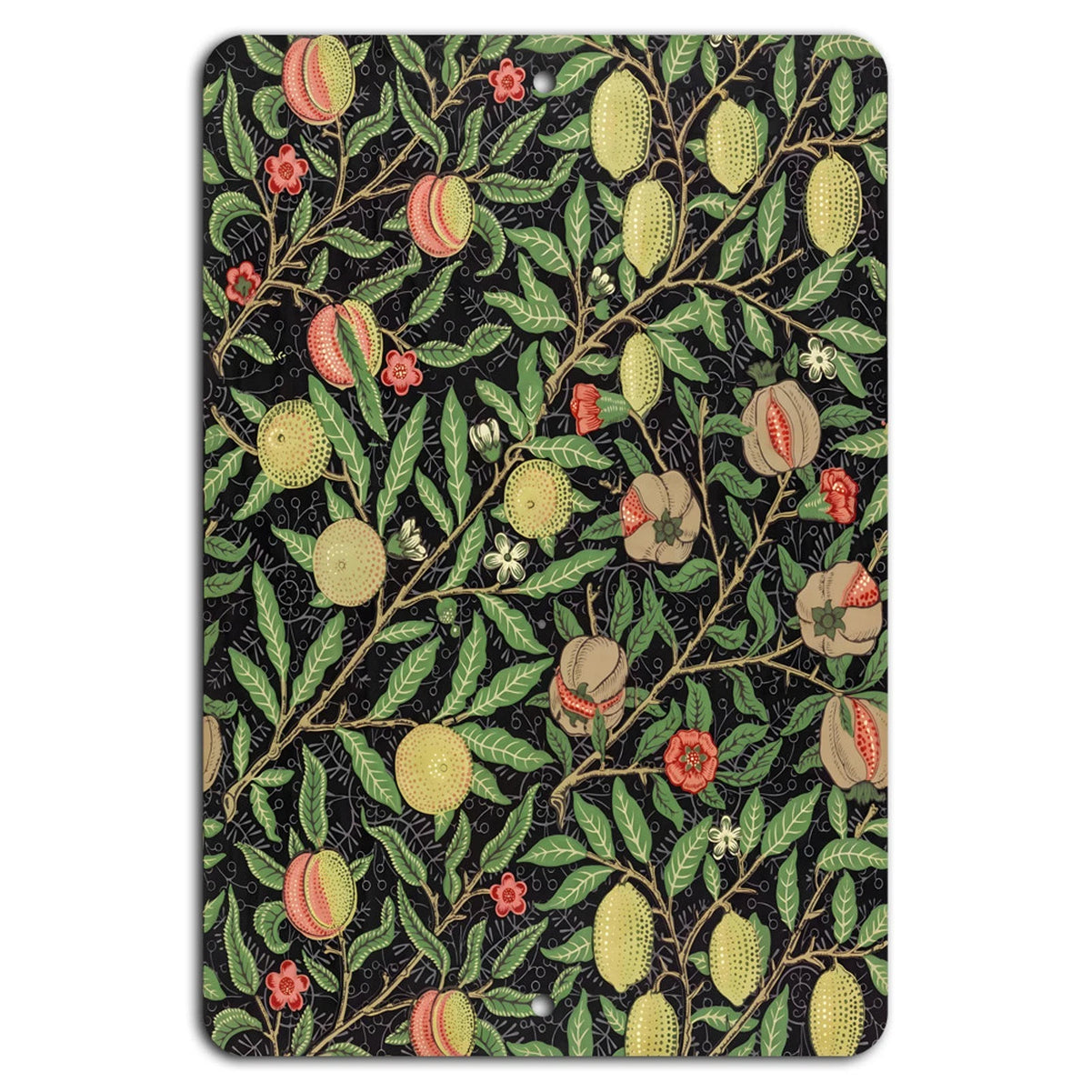 Vintage Botanical Exotic Fruits Aluminum Sign — product artwork