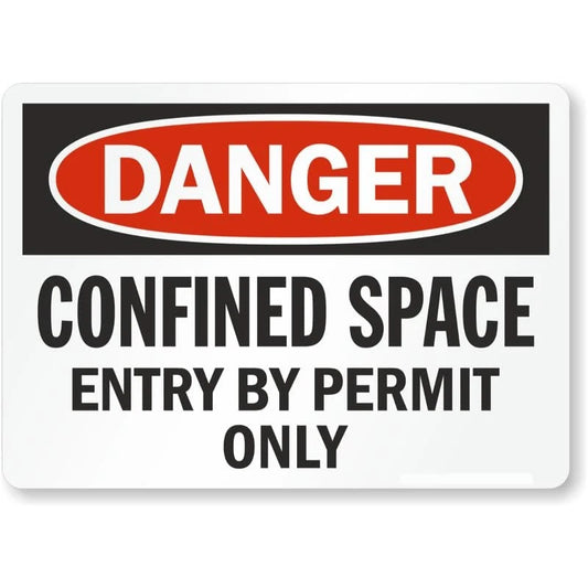 Danger Confined Space Entry by Permit Only Sign — product artwork