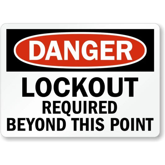 Osha Danger Lockout Required Aluminum Sign — product artwork