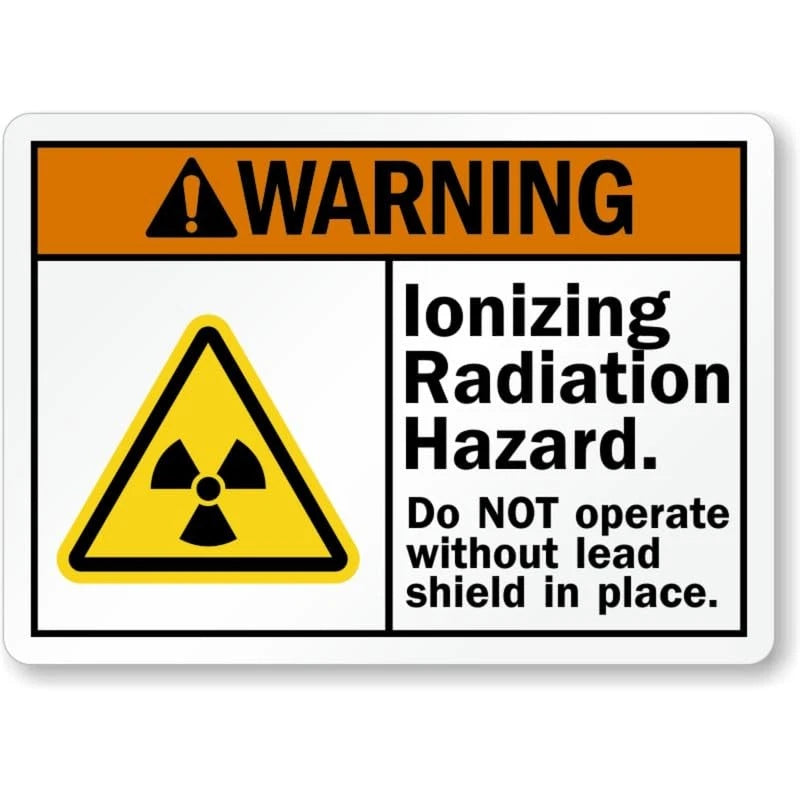 Ionizing Radiation Do Not Operate Without Shield Sign — product artwork