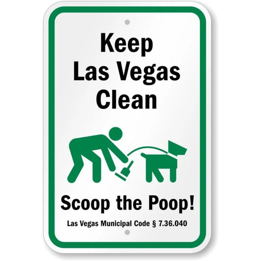 Dog Poop Nevada Yard Warning Aluminum Sign — product artwork