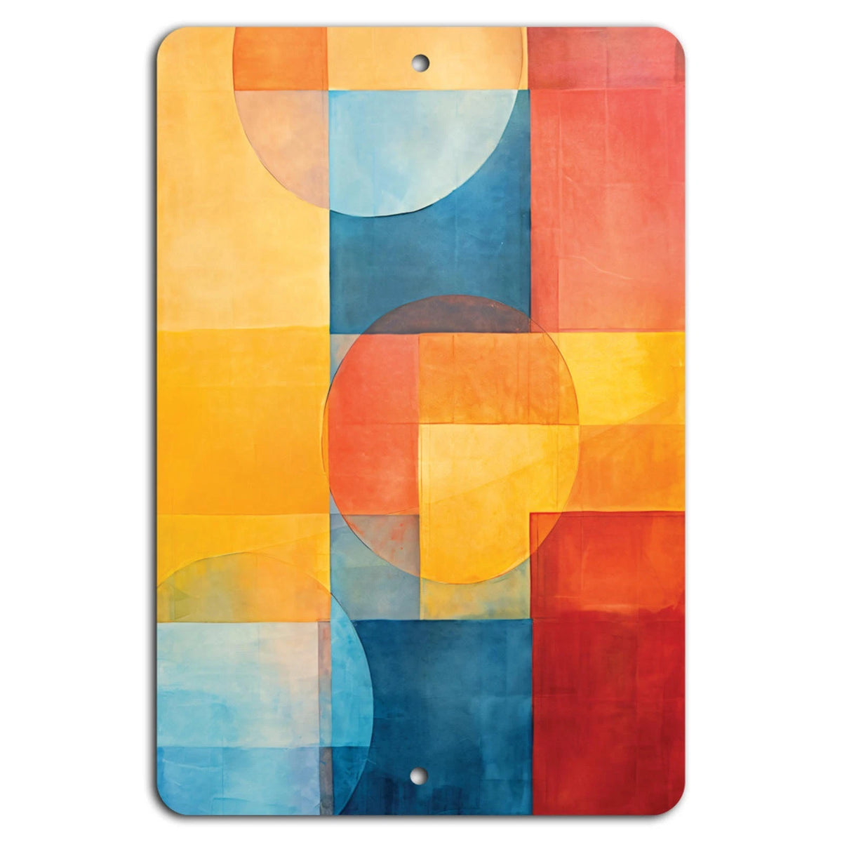 Modern Abstract Geometric Aluminum Sign — product artwork
