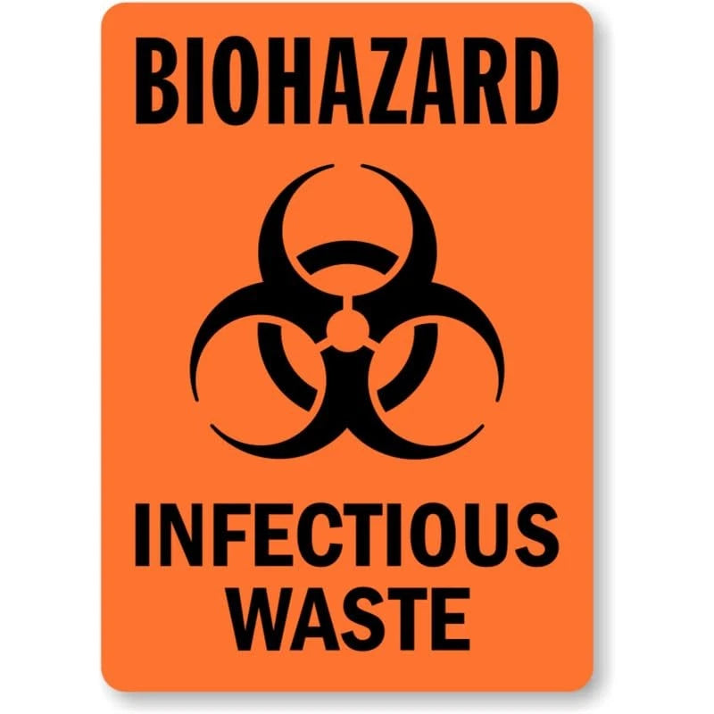 Biohazard Infectious Waste Aluminum Sign — product artwork