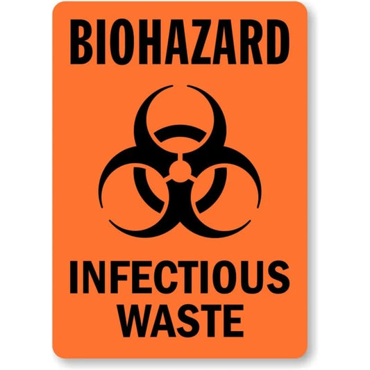 Biohazard Infectious Waste Aluminum Sign — product artwork