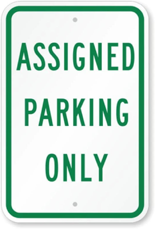 Assigned Parking Business Aluminum Sign — product artwork