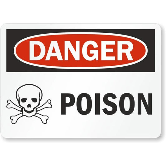 Poison Danger Aluminum Sign — product artwork