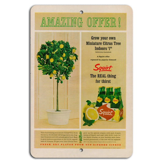 Vintage Soda Squirt Soda Retro Aluminum Sign — product artwork