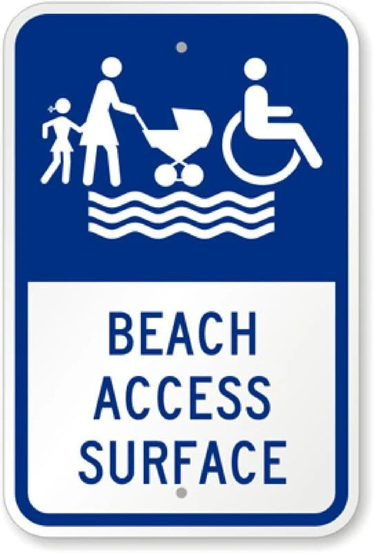 Beach Access Aluminum Sign — product artwork