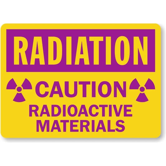 Radioactive Materials Aluminum Sign — product artwork