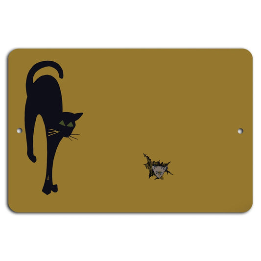 Cat Handmade Modern Aluminum Sign — product artwork