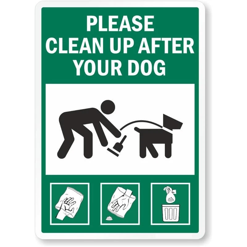 Please Clean Up After Your Dog Aluminum Sign — product artwork