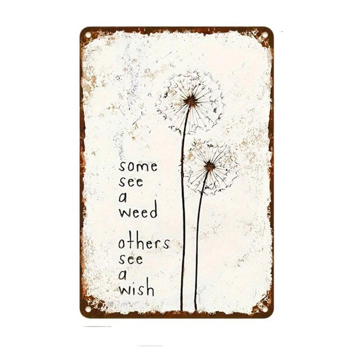 Vintage Wall Dandelion Design Funny Aluminum Sign — product artwork