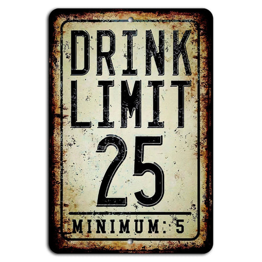Funny Bar Rustic Vertical Aluminum Sign — product artwork