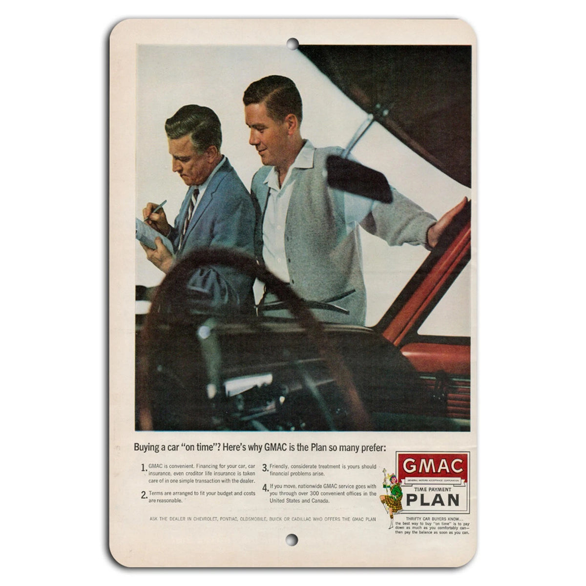 Retro GMAC Car Vintage Garage Aluminum Sign — product artwork