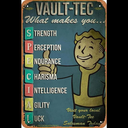 Wall Retro Game Funny Aluminum Sign — product artwork