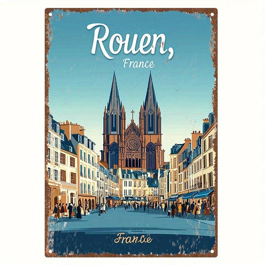 Vintage Iron Rouen France Funny Wall Art Aluminum Sign — product artwork