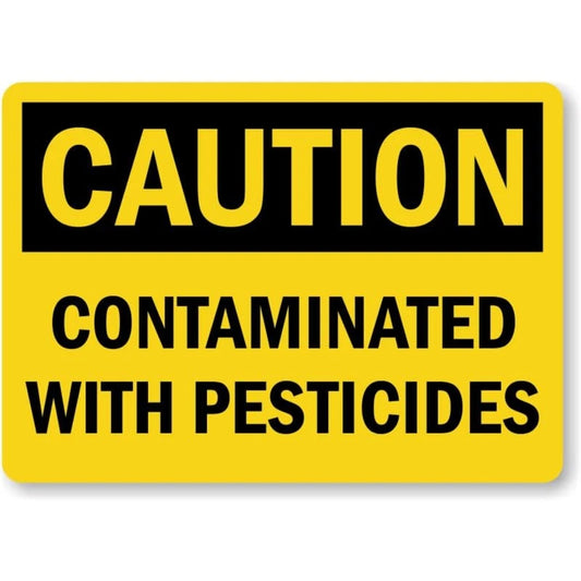 Pesticides Warning Safety Garden Aluminum Sign — product artwork