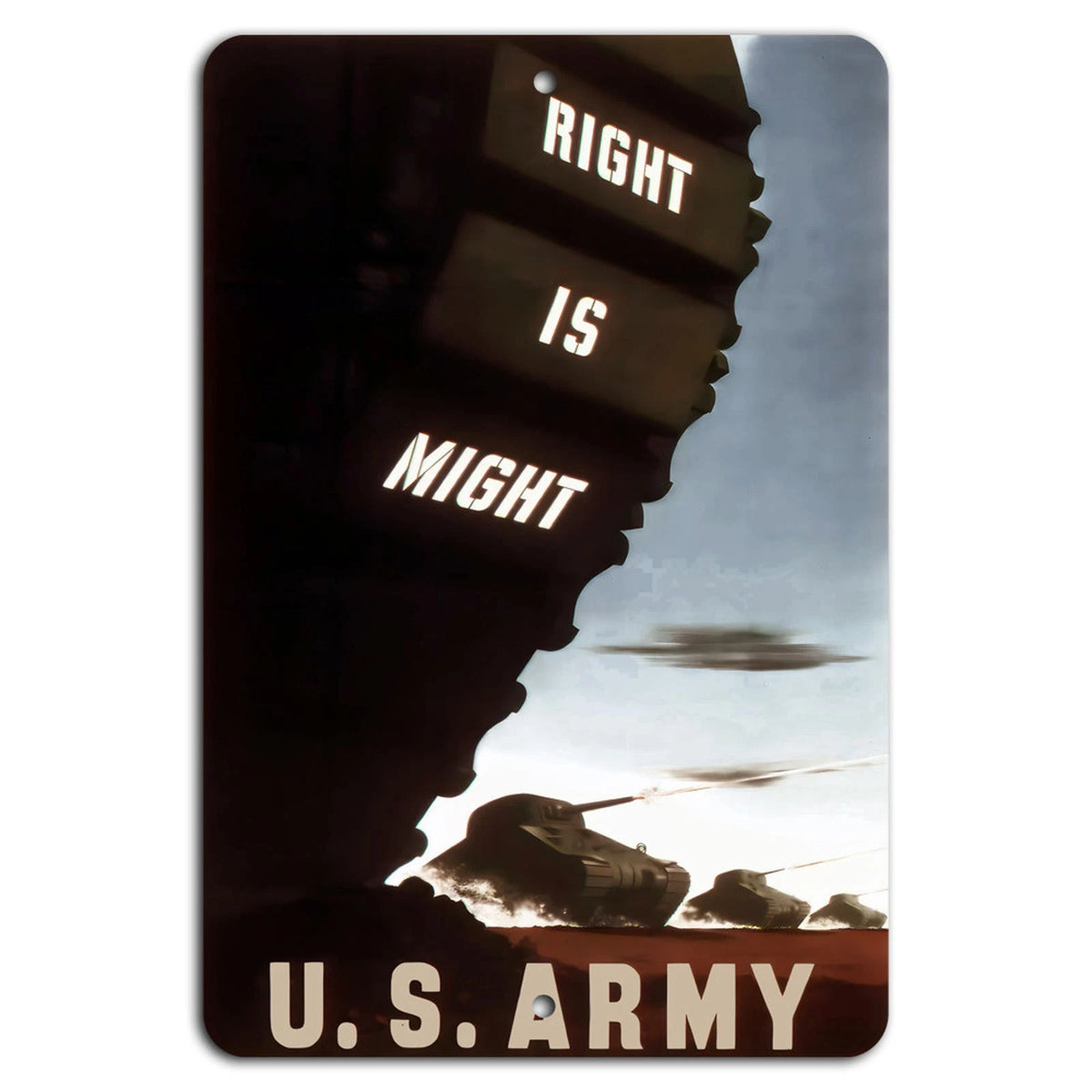 U.S. Army Patriotic Military Justice Strength Aluminum Sign — product artwork