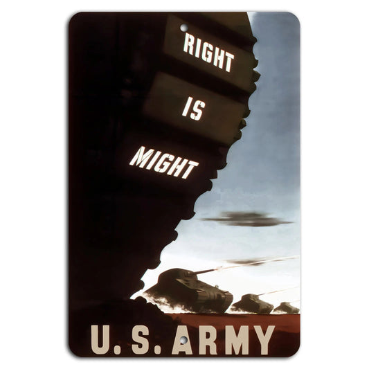 U.S. Army Patriotic Military Justice Strength Aluminum Sign — product artwork