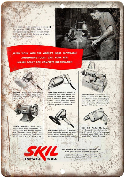 Vintage Portable Tools Reproduction United States Aluminum Sign — product artwork
