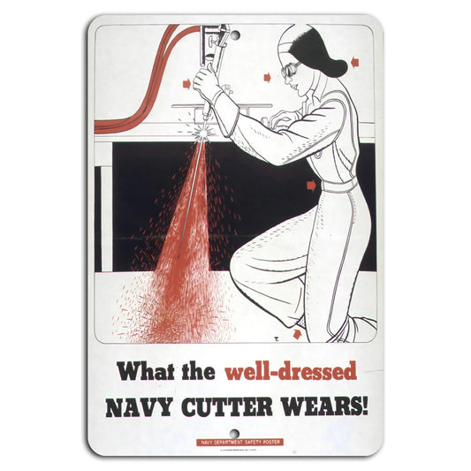 Navy Cutter Handmade Vertical Aluminum Sign — product artwork