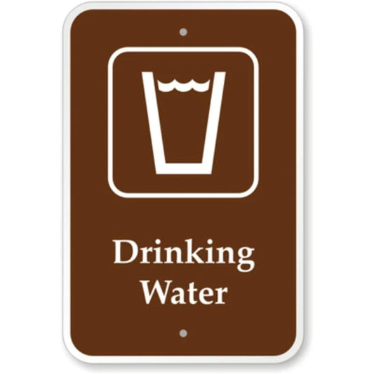 Drinking Water Campground Park Aluminum Sign — product artwork