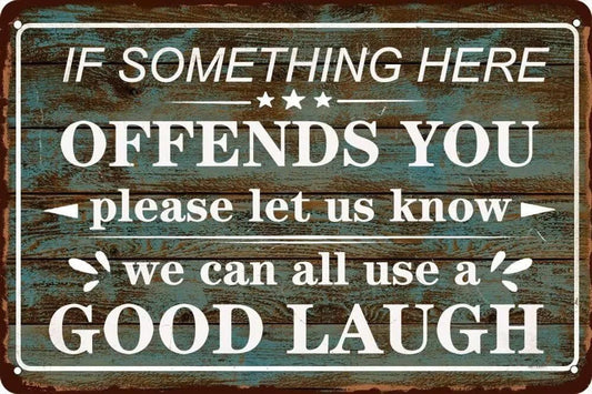 Funny Sarcastic Wall Art Aluminum Sign — product artwork