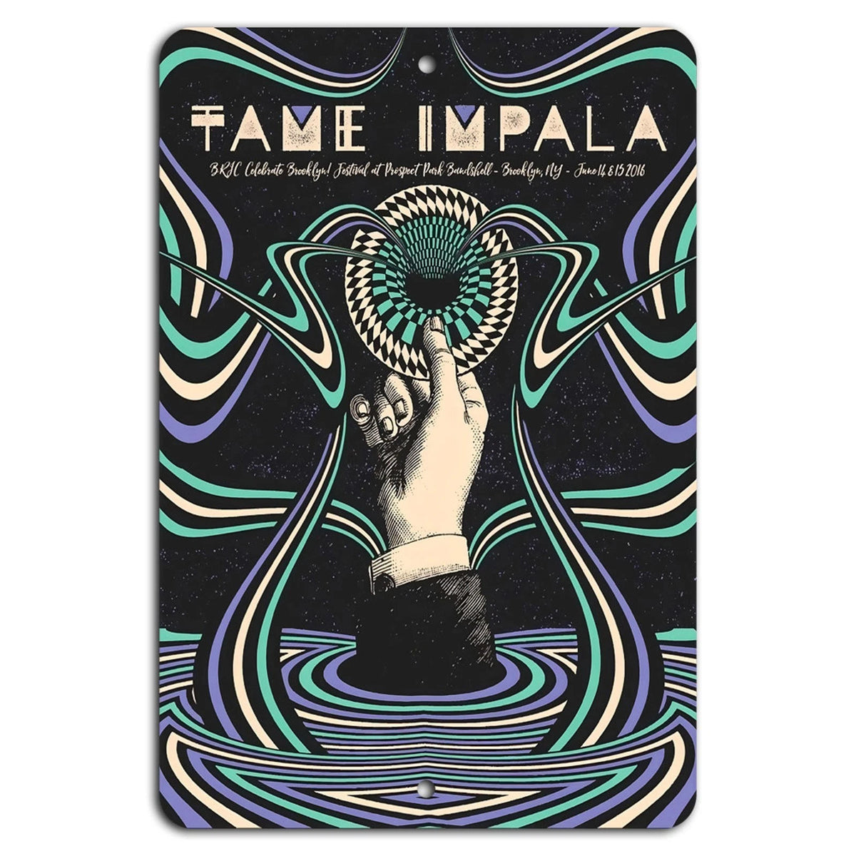 Psychedelic Vertical 70s Retro Aluminum Sign — product artwork