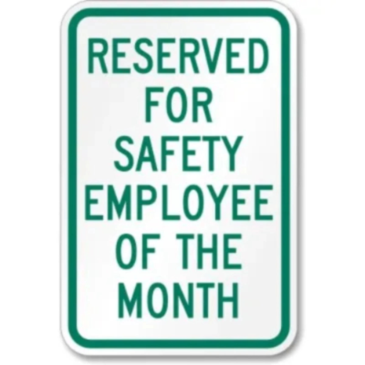 Reserved Employee Parking Aluminum Sign — product artwork