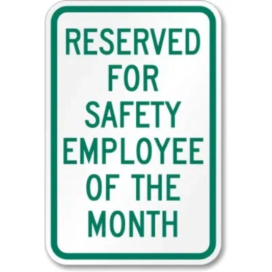 Reserved Employee Parking Aluminum Sign — product artwork