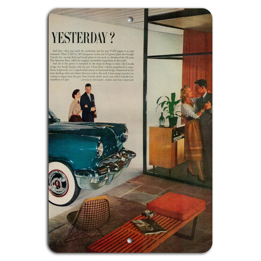 Vintage Lincoln Retro Automotive Aluminum Sign — product artwork