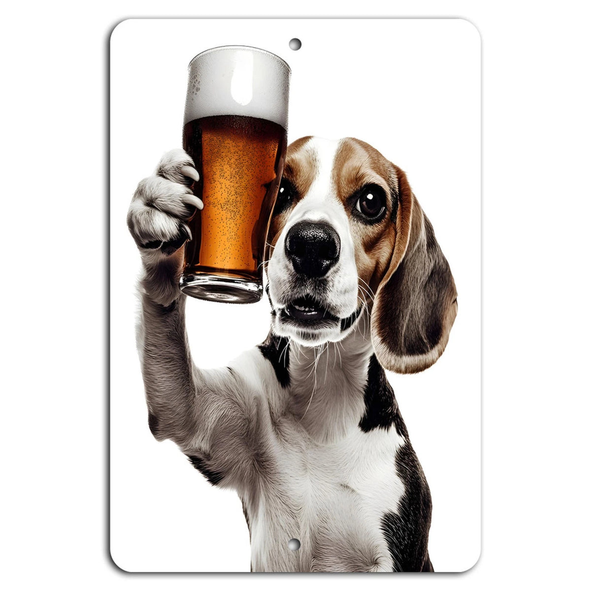 Beagle Brews Vintage Rustic Garage Aluminum Sign — product artwork
