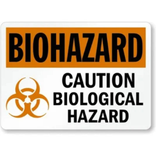 Caution Biological Hazard Aluminum Sign — product artwork