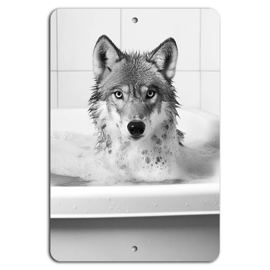 Whimsical Bath Playful Art Aluminum Sign — product artwork