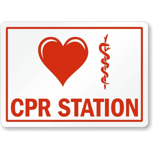 Cpr Station Medical Symbol Aluminum Sign — product artwork