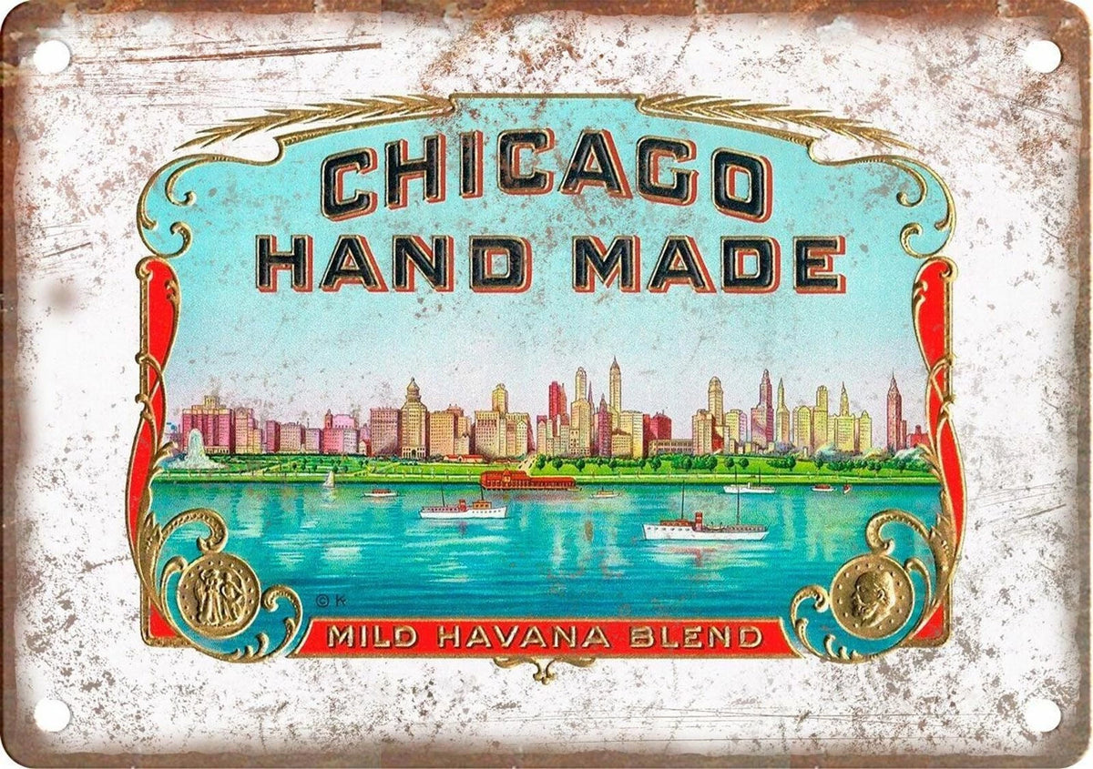 Havana Cigar Box Hand Made Chicago Aluminum Sign — product artwork