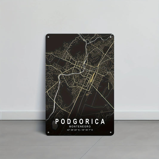 Landscape Podgorica City Montenegro Funny Aluminum Sign — product artwork