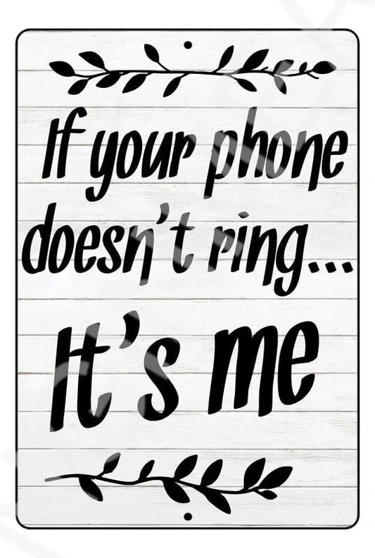 Funny Phone Patio Aluminum Sign — product artwork
