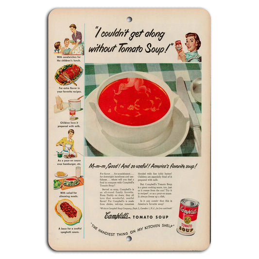 Tomato Soup Vintage Kitchen Rustic Aluminum Sign — product artwork