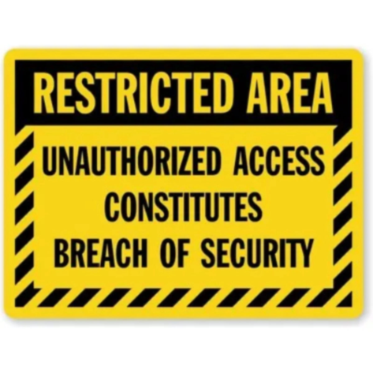 Restricted Area Unauthorized Maritime Aluminum Sign — product artwork