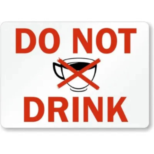 Non Drinking Potable Water Aluminum Sign — product artwork