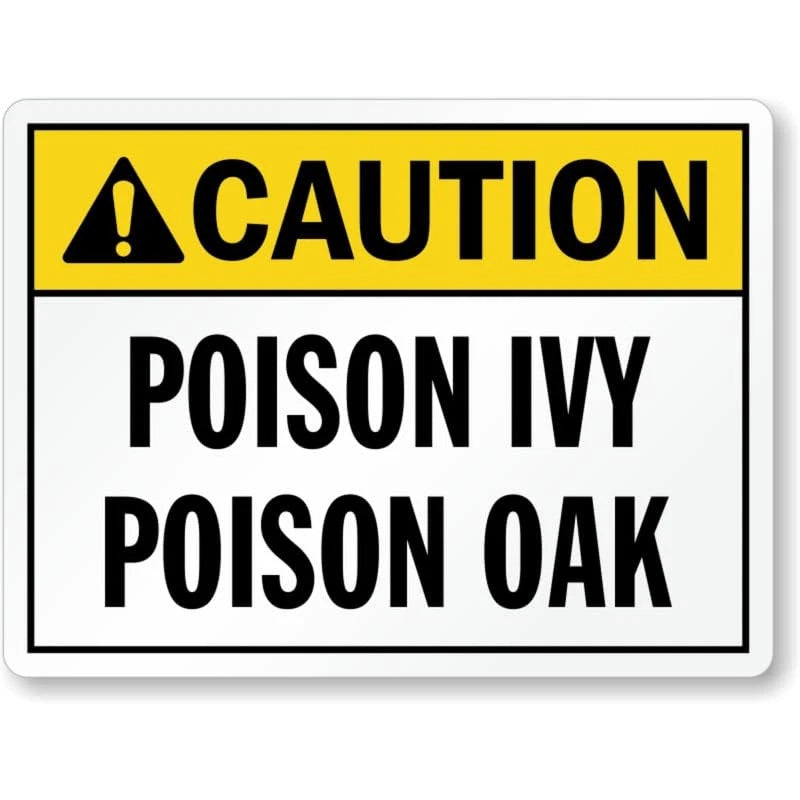 Poison Ivy Poison Oak Ansi Caution Aluminum Sign — product artwork